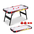54" Foldable Air Hockey Table, LED Arcade Game Table with 2 Pucks & 2 Pushers, Powerful Air Motor, Indoor Hockey Game for Kids & Adults, Home Game Room