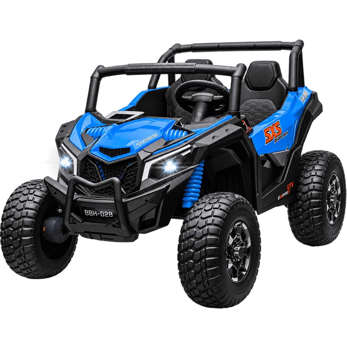 ZEOPHOL 24V Kids Ride On UTV, 2 Seater Electric Ride On Car with LED Lights, Battery Powered Vehicle for Boys & Girls Black