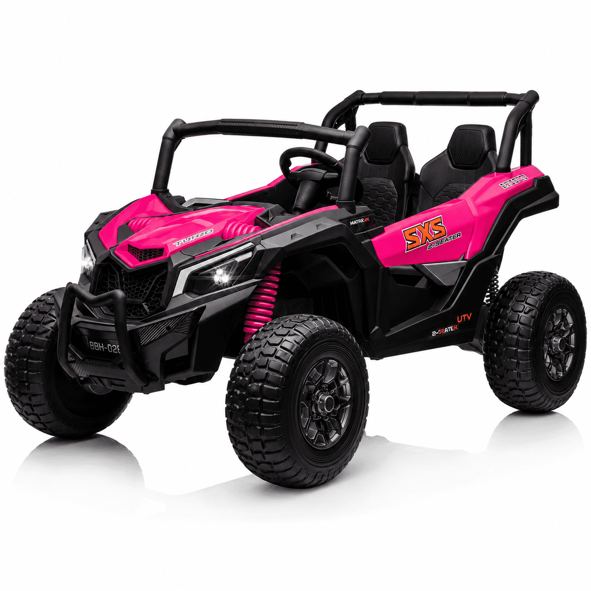 ZEOPHOL 24V Kids Ride On UTV, 2 Seater Electric Ride On Car with LED Lights, Battery Powered Vehicle for Boys & Girls Black