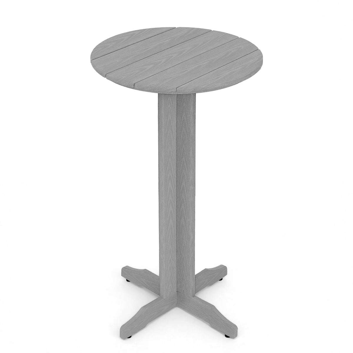 ZEOPHOL 43" Outdoor HDPE Bar Table, High Top Bistro Table with Adjustable Feet for Patio Black
